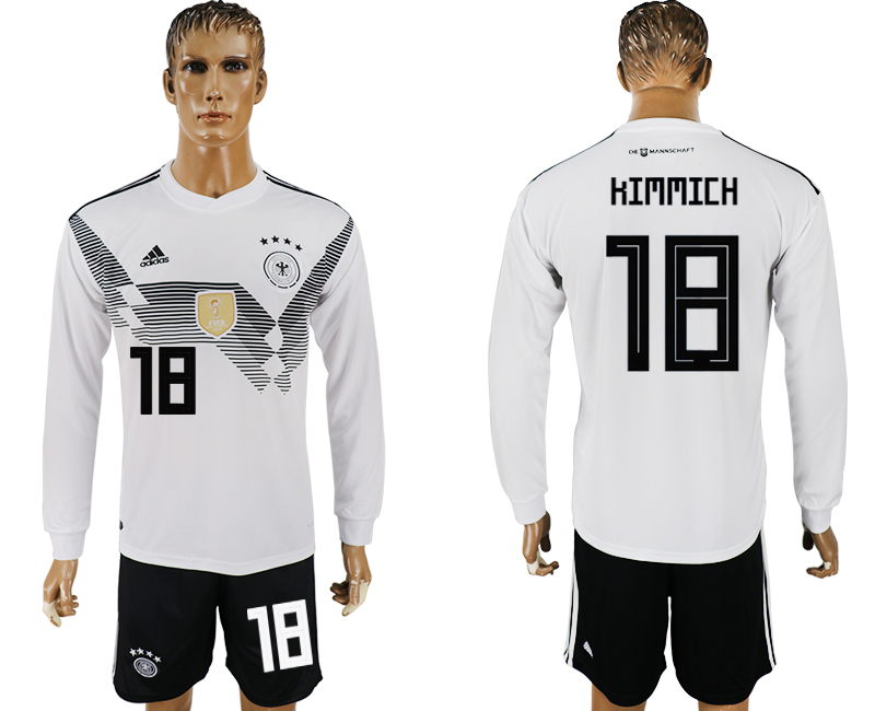 Maillot de foot ALLEMAGNE MANCHES LONGUES #18 KIMMICH 2018 FIFA